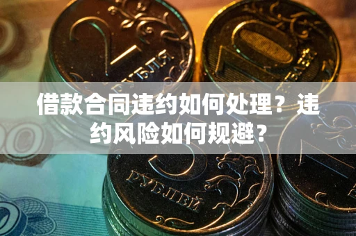 济南借款合同违约如何处理？违约风险如何规避？