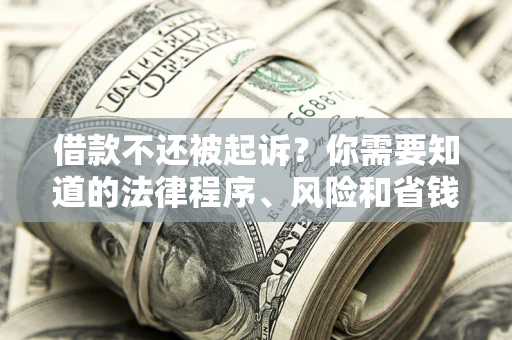 济南借款不还被起诉？你需要知道的法律程序、风险和省钱技巧